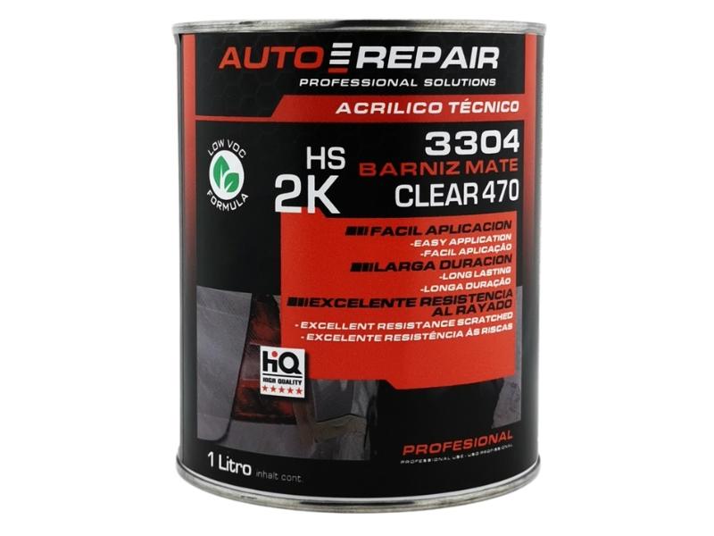 AutoRepair 3304 - Barniz acrílico HS 2K Mate 5:1 1 Litro.