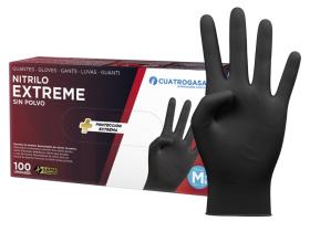 AutoRepair 3916 - Guante desechable nitrilo XTREM talla L negro 6 Gramos.