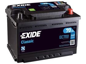 AutoRepair EC700 - Batería Exide 70 Ah. EC700. 640A. Gama Classic + derecha.