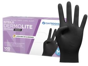 AutoRepair 3941 - Guante De Nitrilo DermoLite Negro Talla "M" 3.5 Gr.
