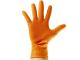 AutoRepair 3921 - Guante de nitrilo naranja diamantado talla "L". 50 u