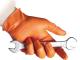 AutoRepair 3921 - Guante de nitrilo naranja diamantado talla "L". 50 u
