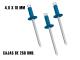 AutoRepair 8375 - Remache aluminio Flor Ala Ancha Azul 4.8x18 Mm. 250 Und