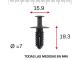 AutoRepair 1028 - Remache de plástico expandible de 7 mm 50 uds.